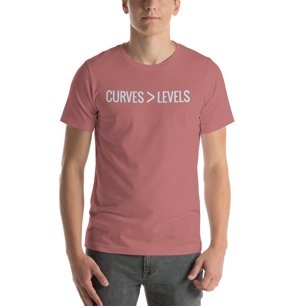 Curves Greater Than Levels Short-Sleeve Unisex T-Shirt-T-shirt-PureDesignTees