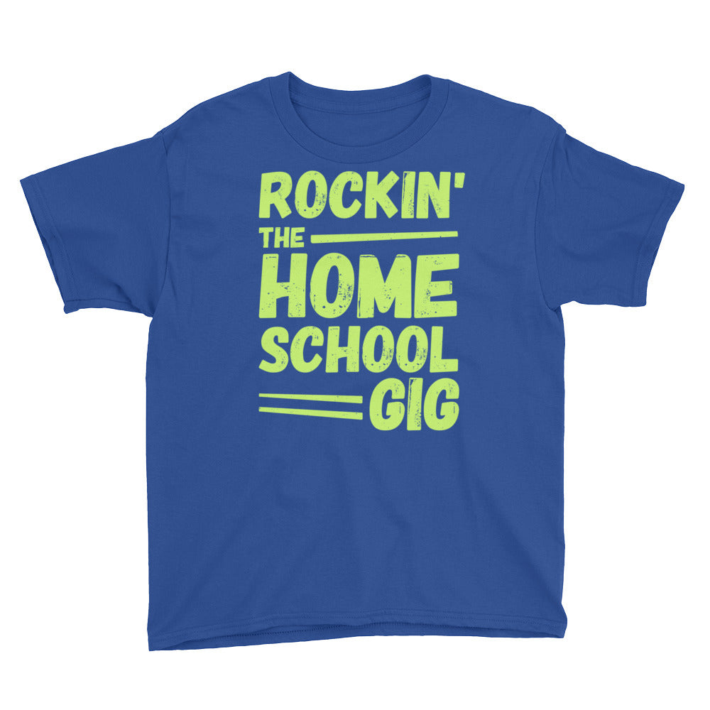 Rockin' the Homeschool Gig Youth Short Sleeve T-Shirt-T-Shirt-PureDesignTees