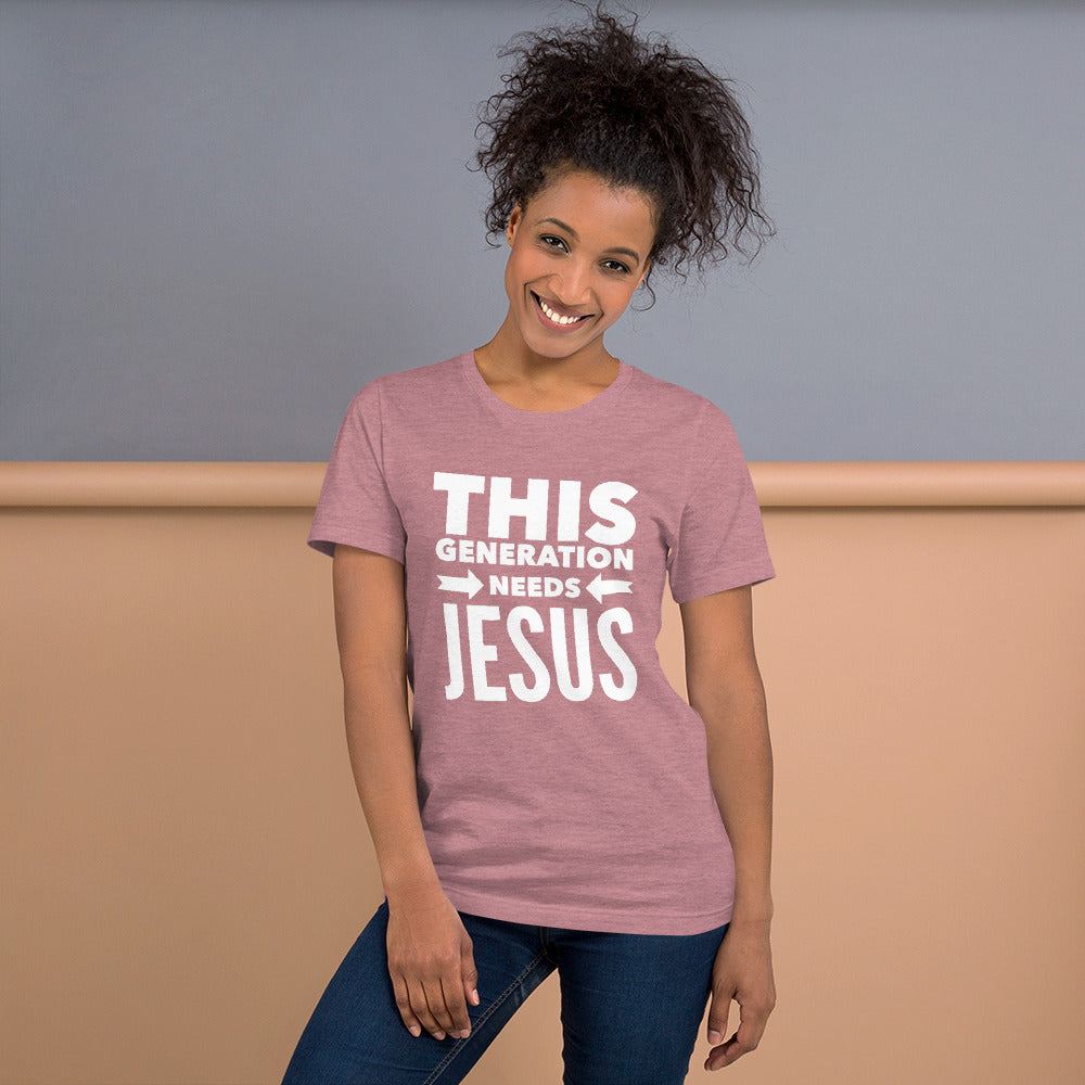 This Generation Needs Jesus Short-Sleeve Unisex T-Shirt-T-Shirt-PureDesignTees