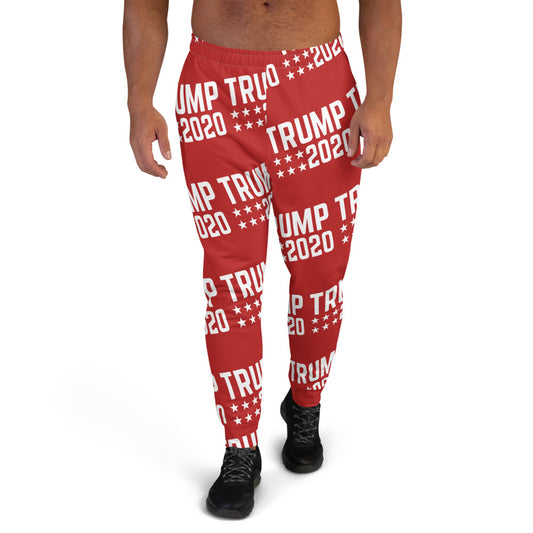 Trump 2020 Pattern Men's Joggers-joggers-PureDesignTees
