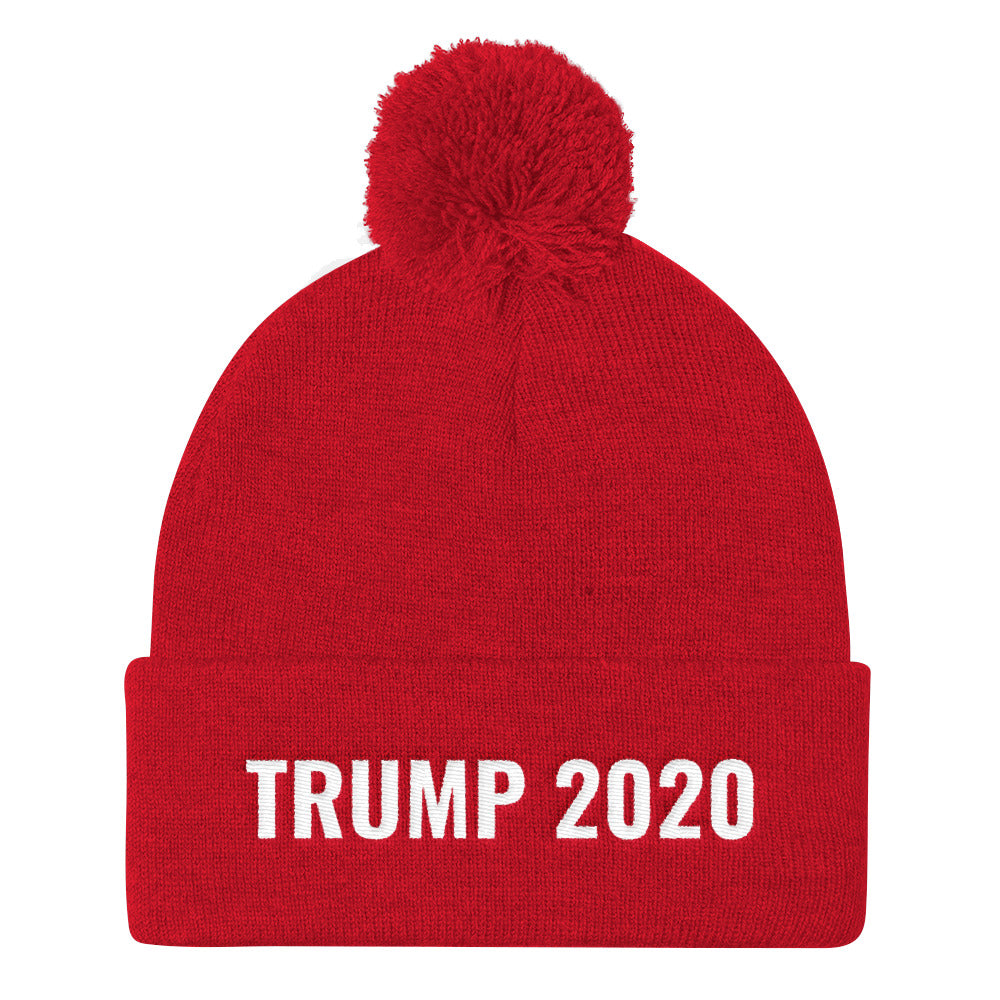 Trump 2020 Pom Pom Knit Cap-PureDesignTees