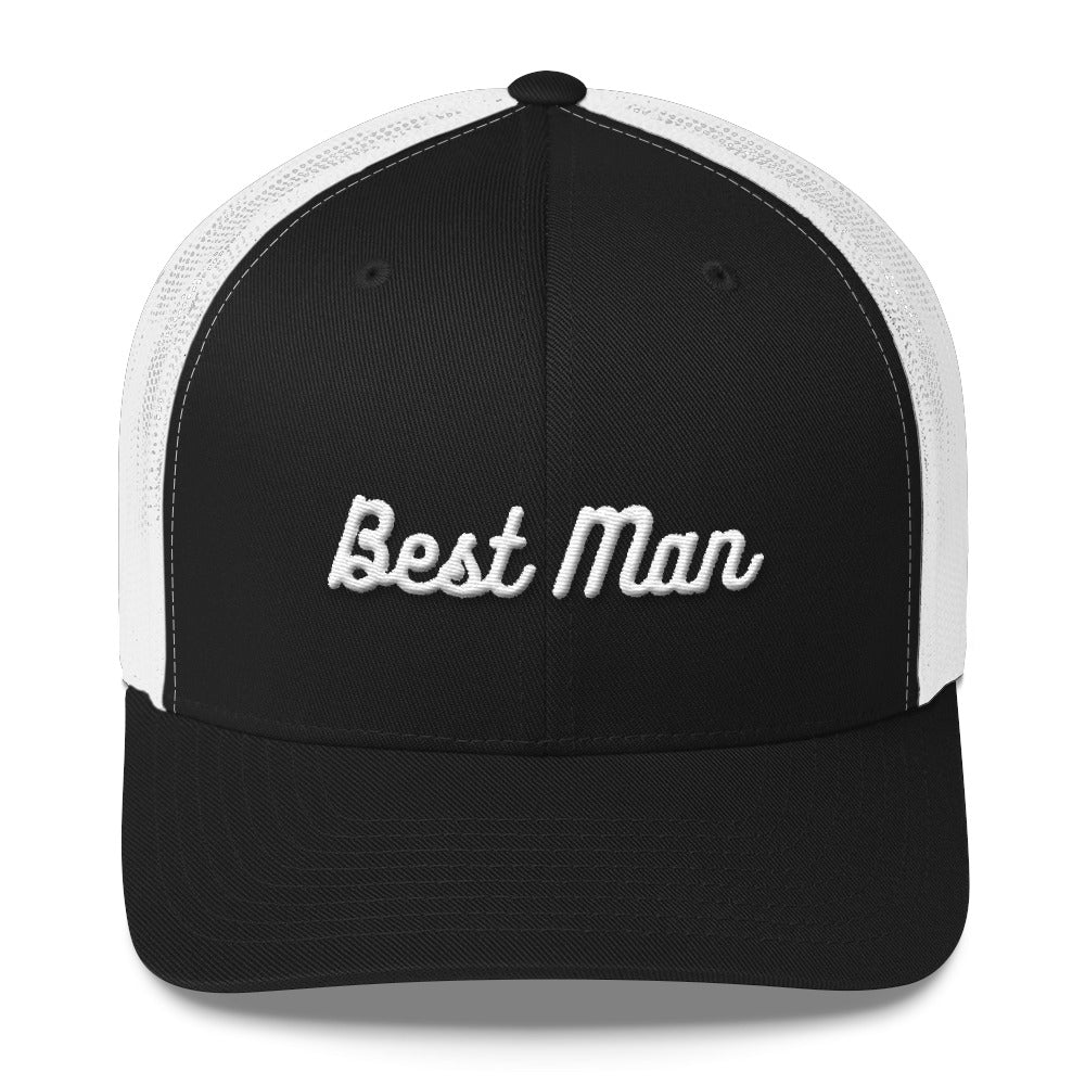 Best Man Trucker Cap-Hat-PureDesignTees