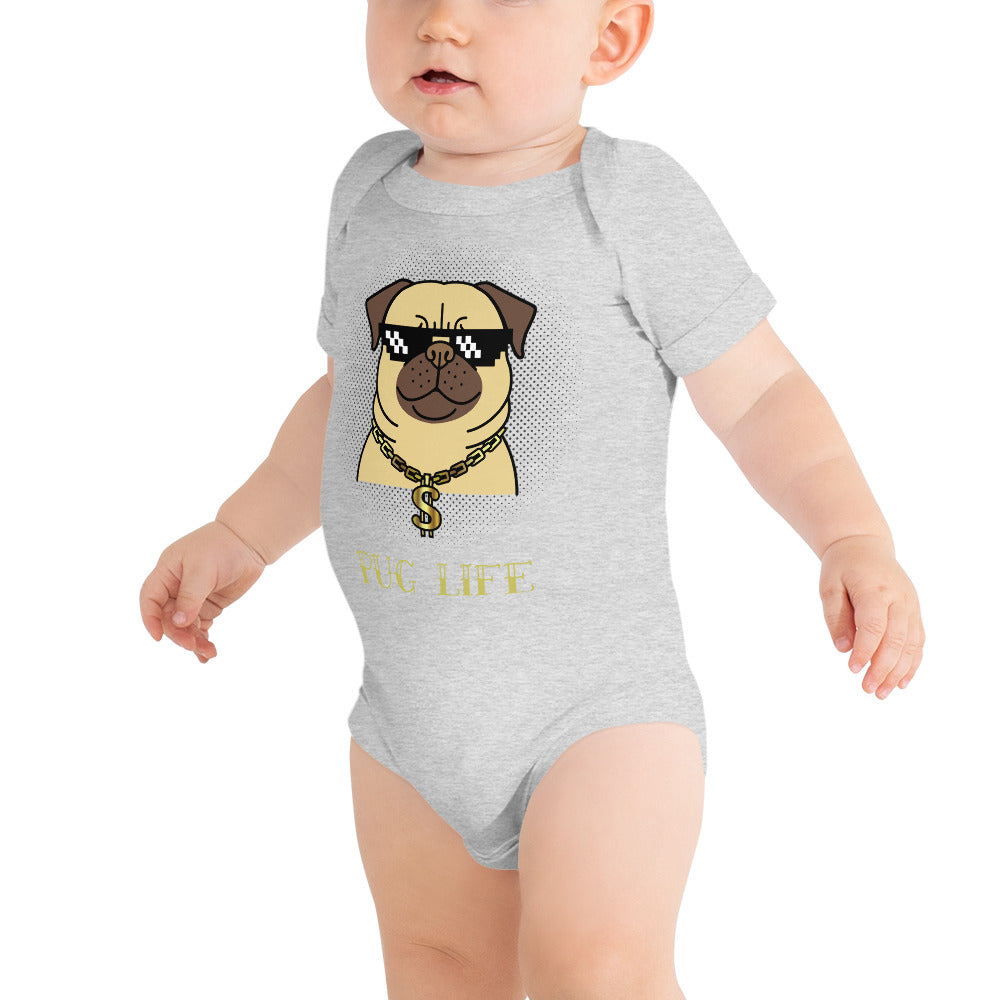 Pug Life Baby Bodysuit-PureDesignTees