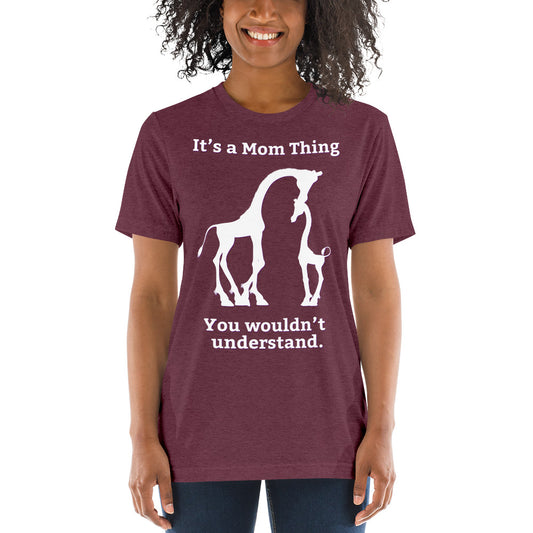 It's a Mom Thing Unisex Triblend Short Sleeve T-Shirt with Tear Away Label-Triblend T-shirt-PureDesignTees