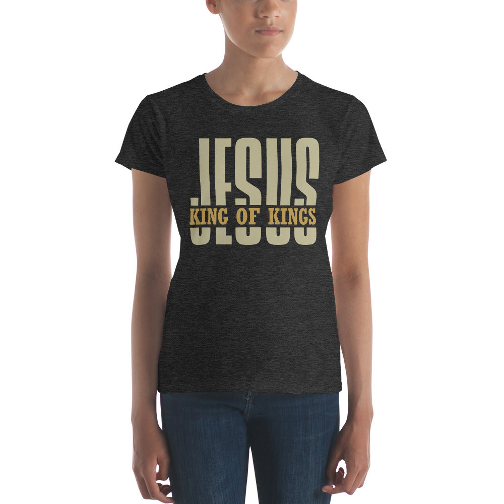 Jesus King of Kings Women's short sleeve t-shirt-T-shirt-PureDesignTees