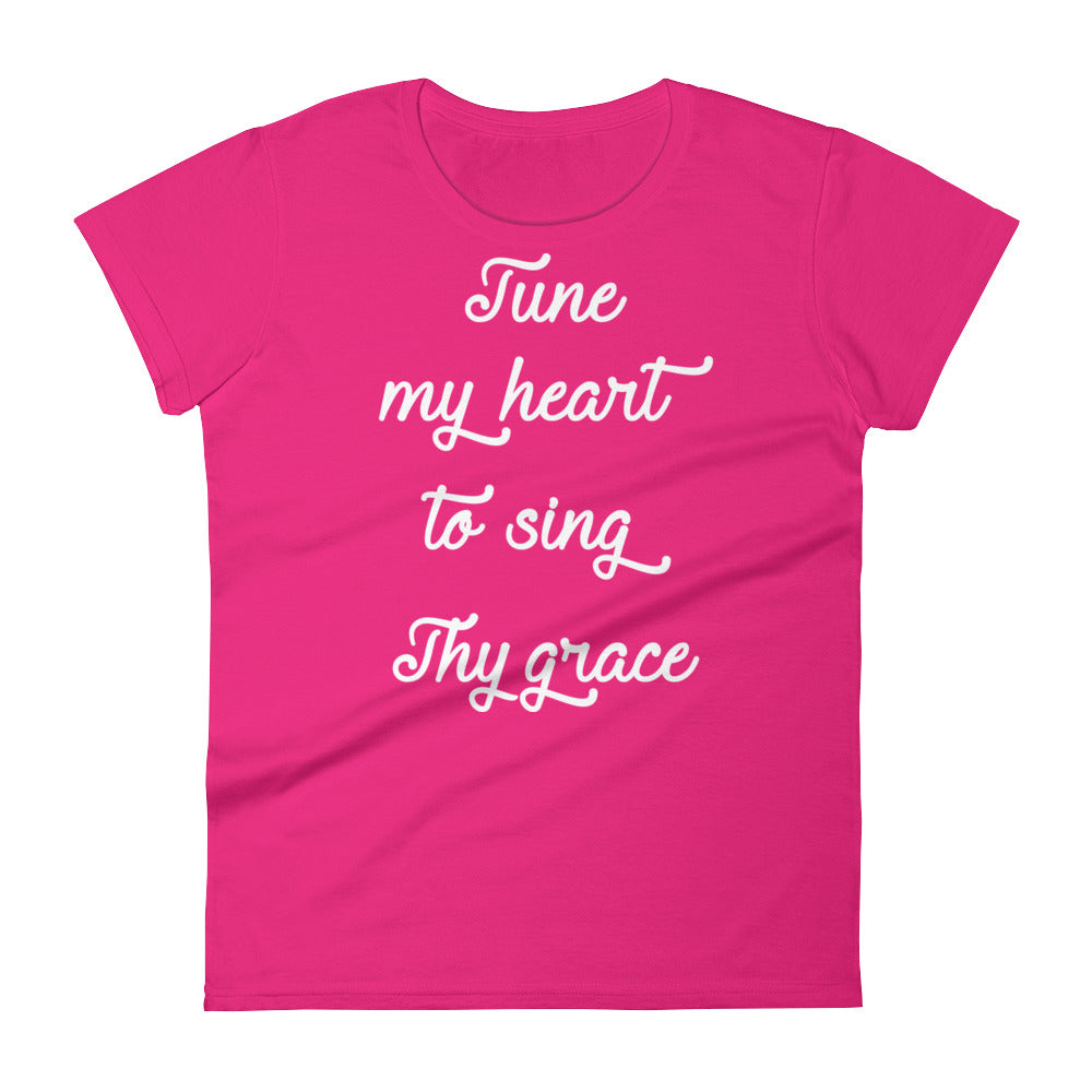 Tune My Heart Women's short sleeve t-shirt-T-Shirt-PureDesignTees