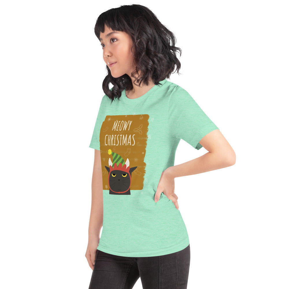 Meowy Christmas Short-Sleeve Unisex T-Shirt-t-shirt-PureDesignTees