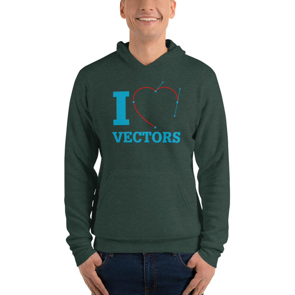 I Heart Vectors Unisex hoodie-Hoodie-PureDesignTees
