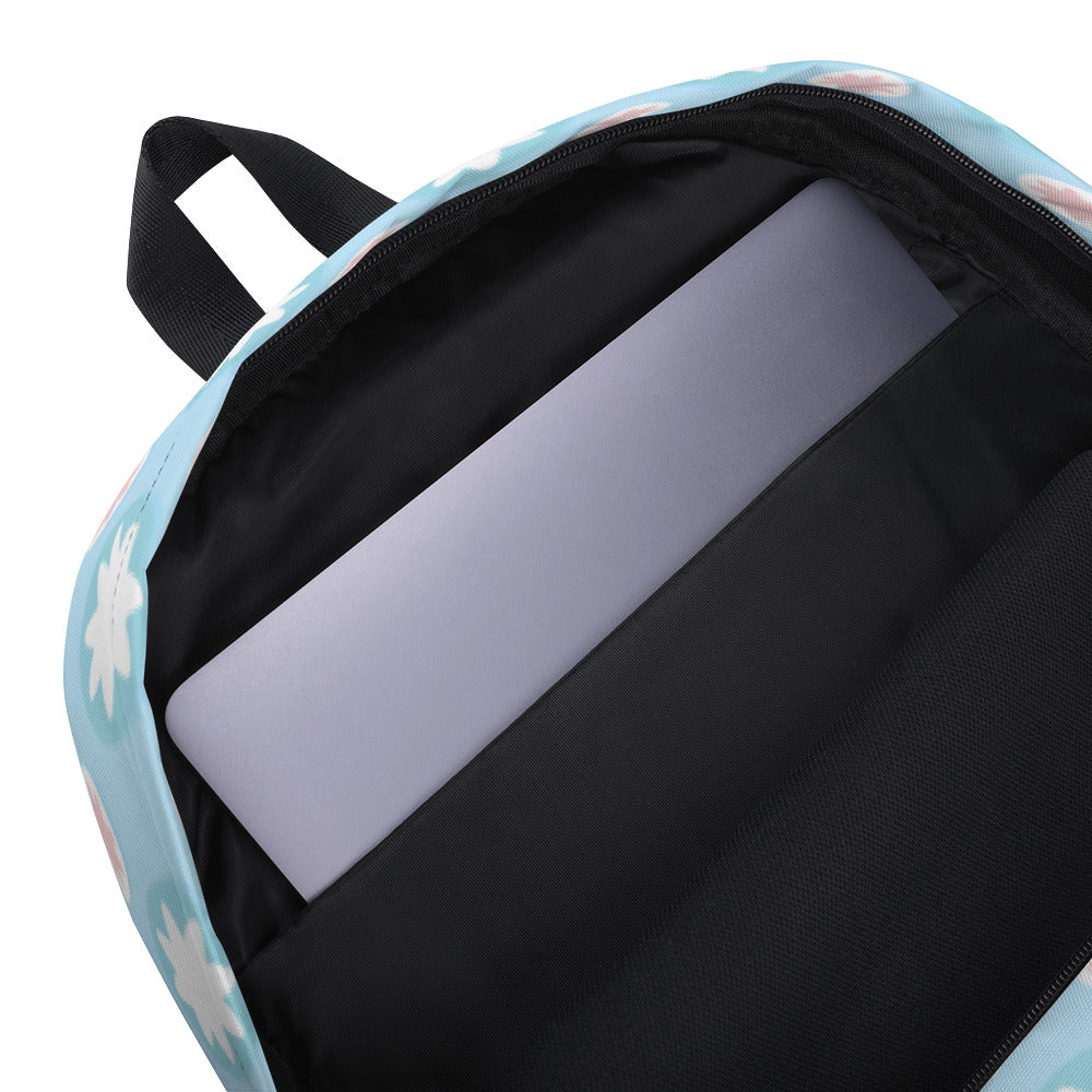 Baby blue Backpack-backpack-PureDesignTees