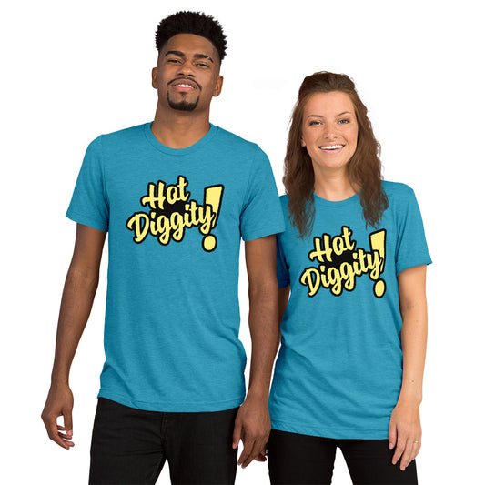 Hot Diggity! Short sleeve t-shirt-Tri-Blend T-shirt-PureDesignTees