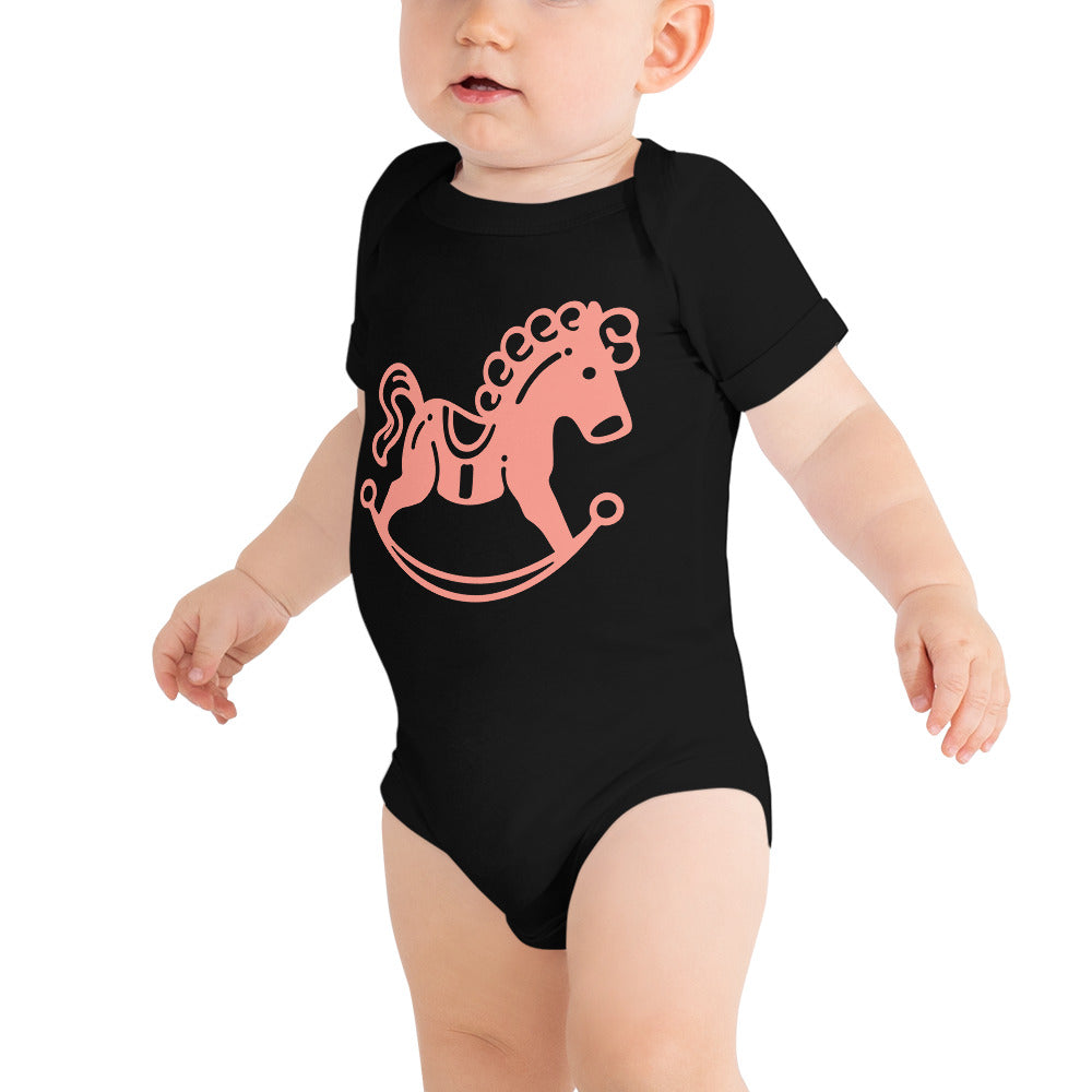 Rocking Horse Baby Bodysuit-Baby Bodysuit-PureDesignTees