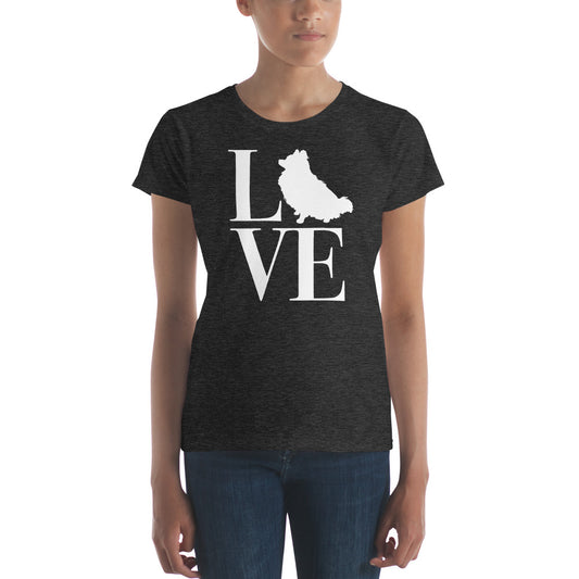Love Pomeranian Women's short sleeve t-shirt-T-Shirt-PureDesignTees