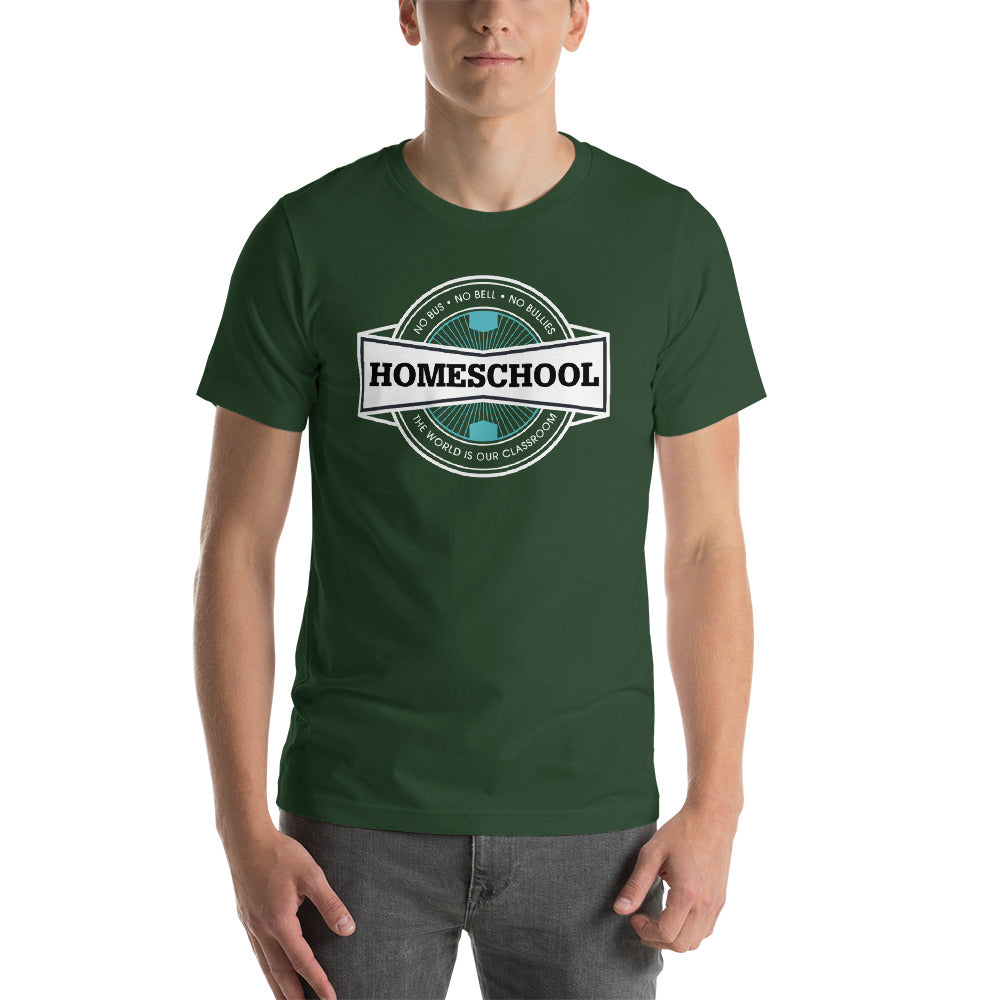 Homeschool Badge Short-Sleeve Unisex T-Shirt-t-shirt-PureDesignTees