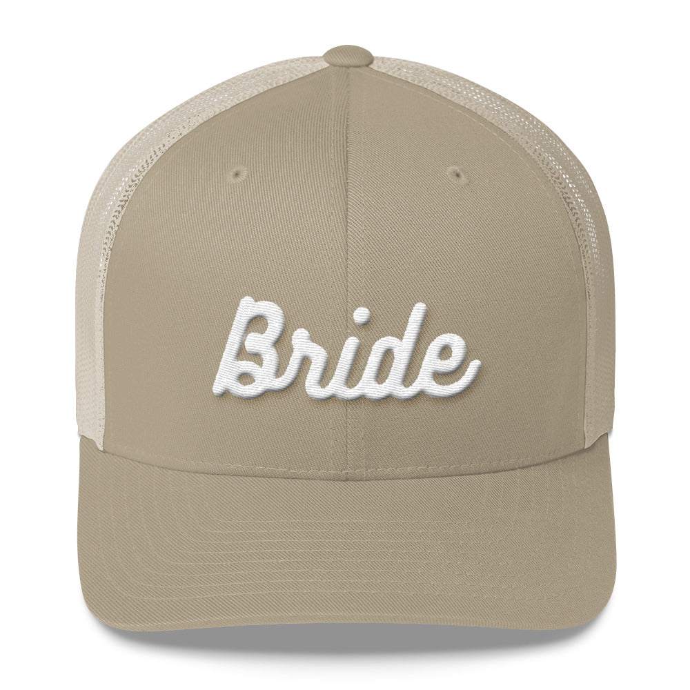 Bride Embroidered Trucker Cap-Hat-PureDesignTees