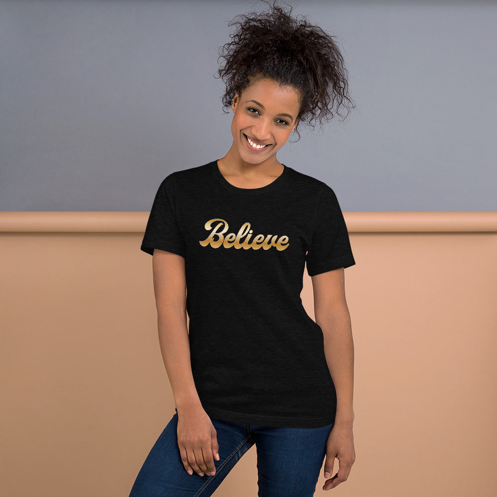 Retro Believe Short-Sleeve Unisex T-Shirt-T-shirt-PureDesignTees