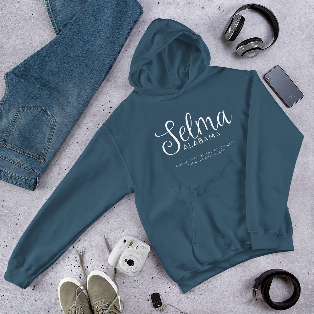 Selma Alabama Hooded Sweatshirt-hoodie-PureDesignTees