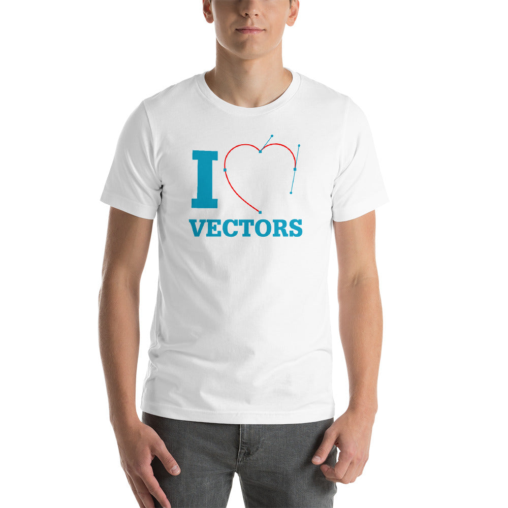 I Heart Vectors Short-Sleeve Unisex T-Shirt-t-shirt-PureDesignTees