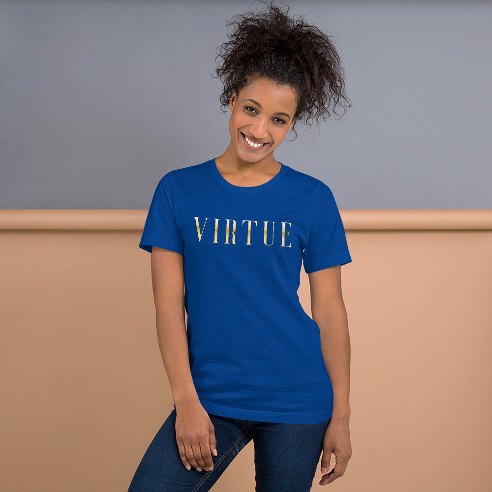 Virtue Unisex Short Sleeve Jersey T-Shirt with Tear Away Label-t-shirt-PureDesignTees