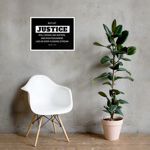 Let Justice Roll Down Framed poster-wall art-PureDesignTees