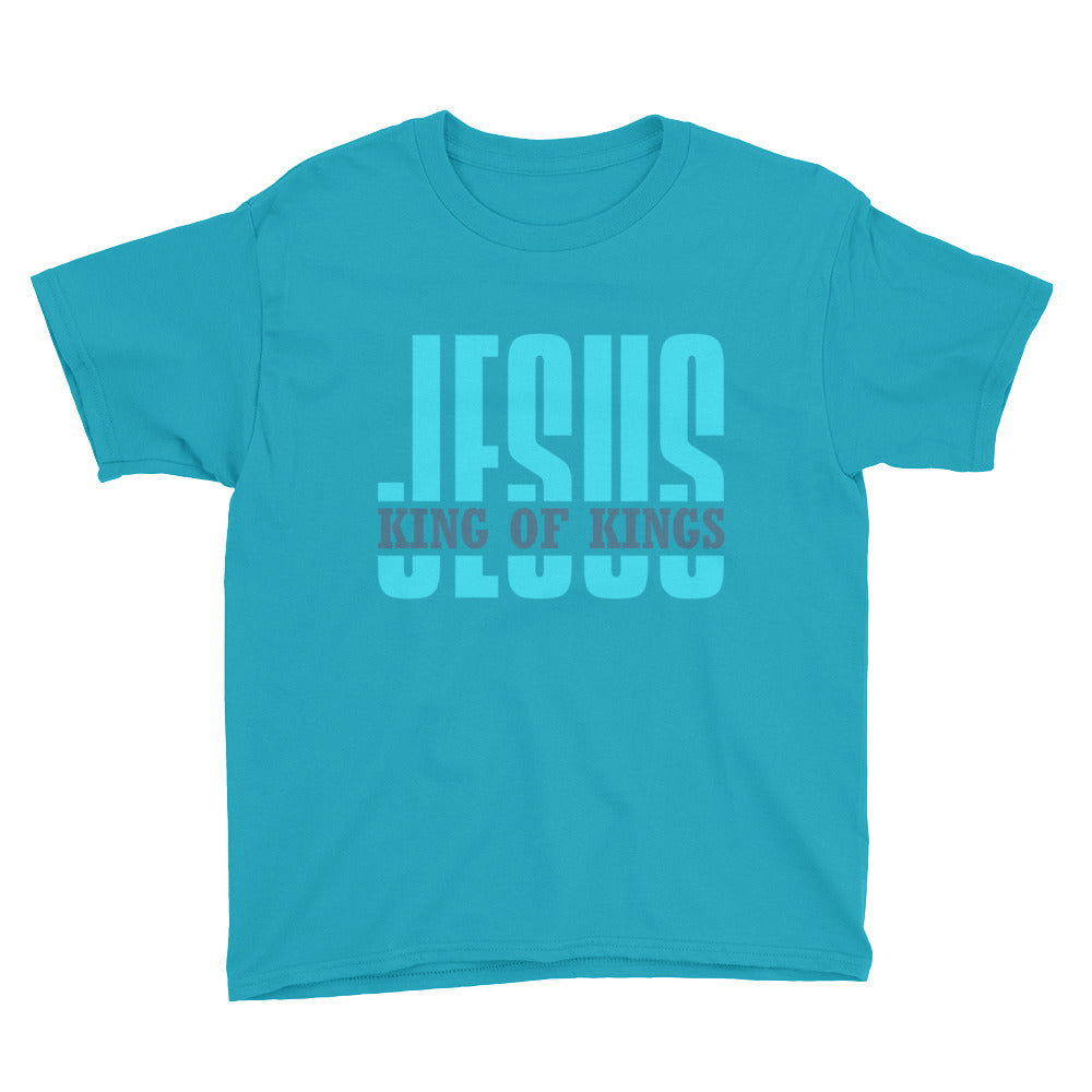 Jesus King of Kings Youth Short Sleeve T-Shirt-T-Shirt-PureDesignTees