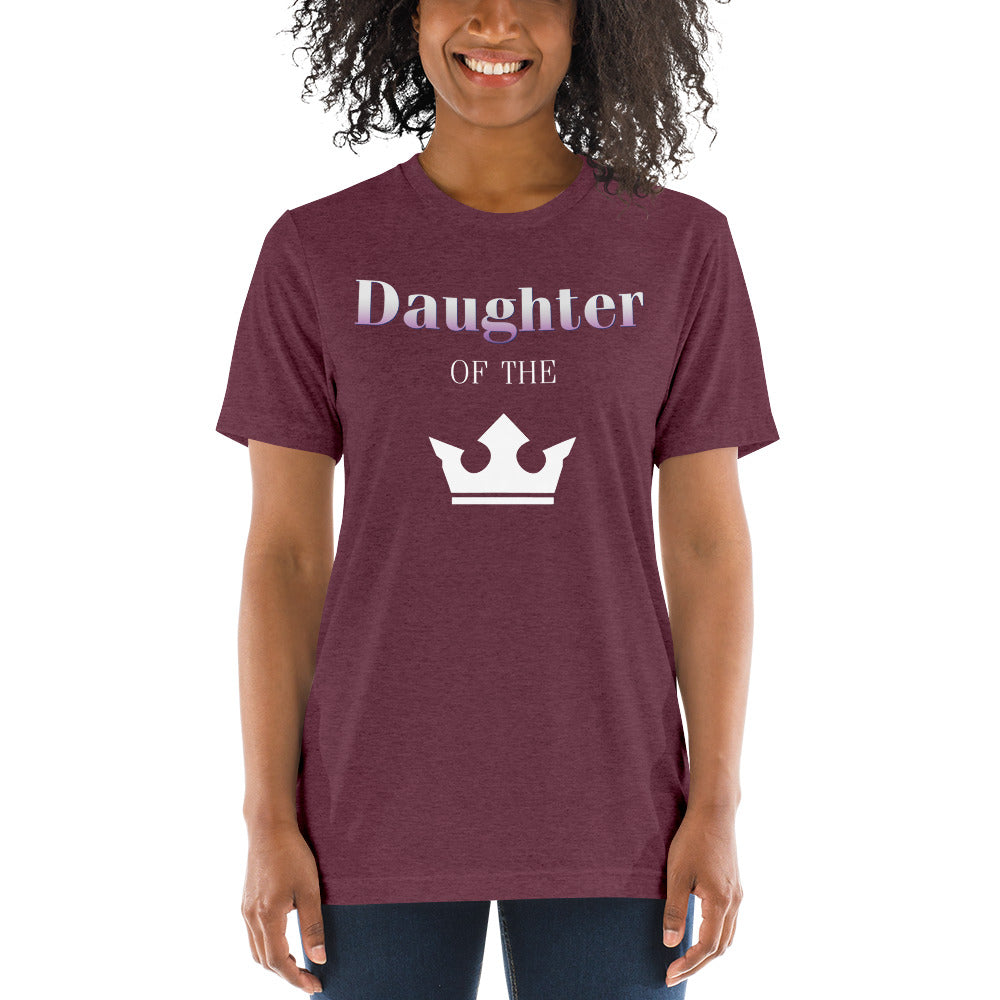 Daughter of the King Short sleeve t-shirt-Tri-Blend T-shirt-PureDesignTees