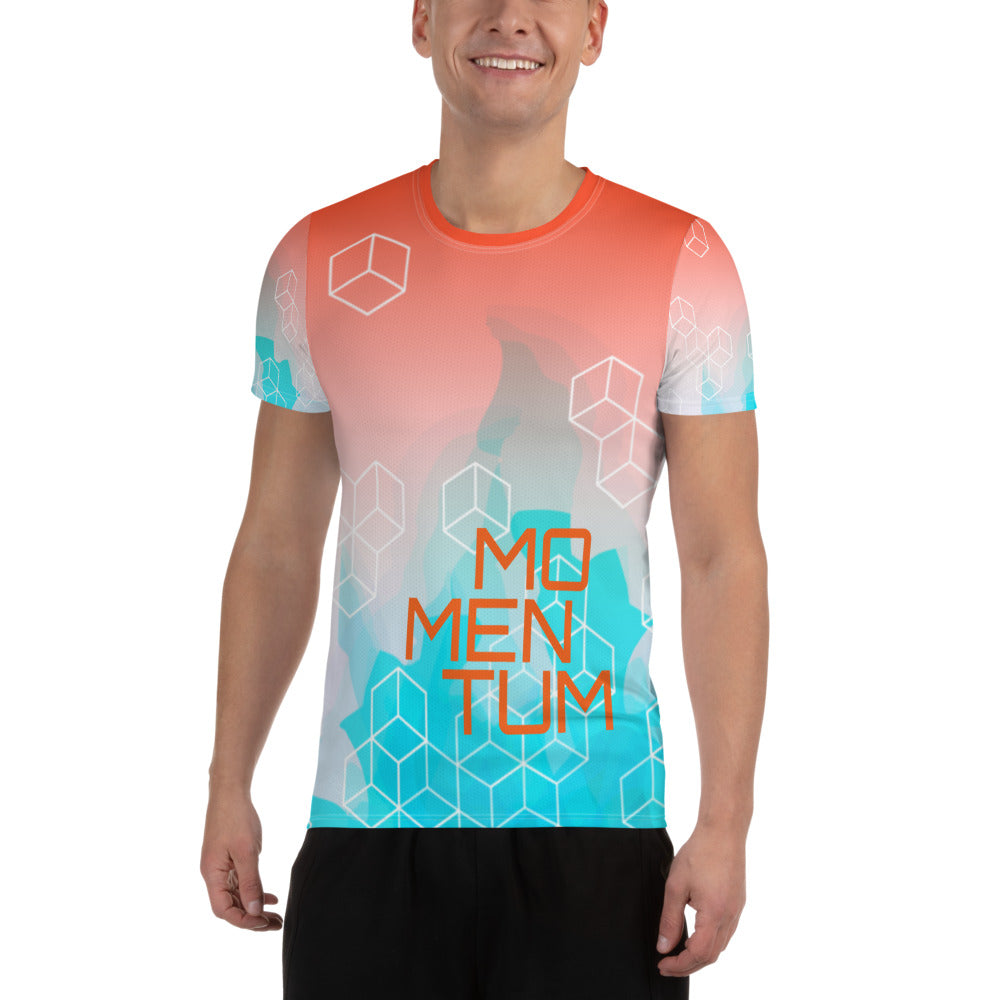 Momentum All-Over Print Men's Athletic T-shirt-Athletic T-Shirt-PureDesignTees