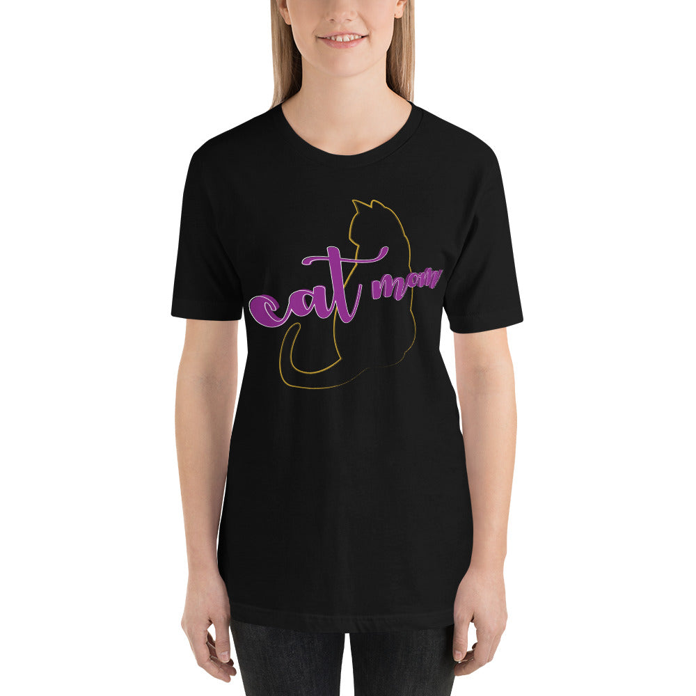 Cat Mom Short-Sleeve Unisex T-Shirt-PureDesignTees