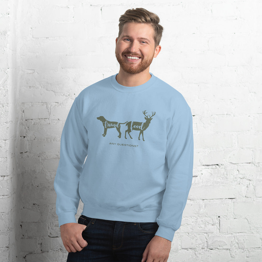 Friend Food Any Questions? Sweatshirt-Sweatshirt-PureDesignTees