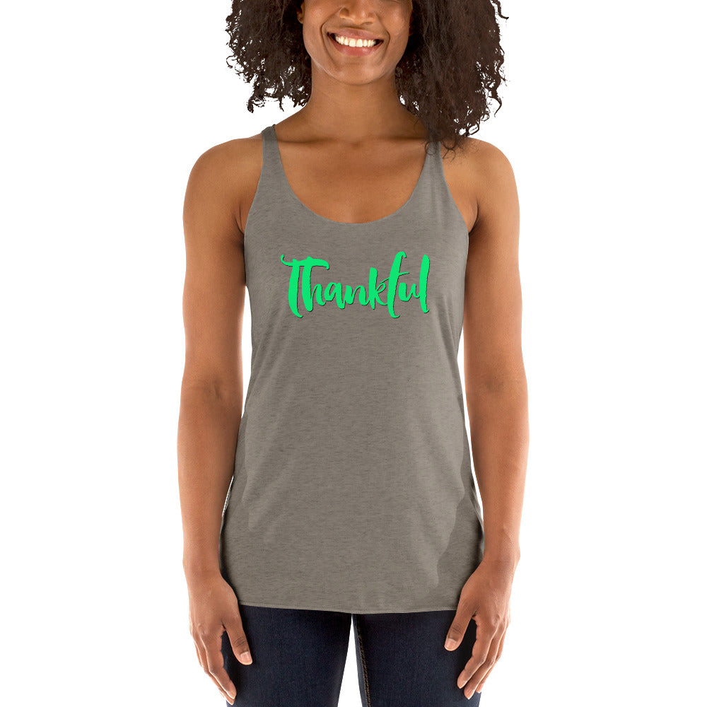 Thankful Women's Racerback Tank-Tank Top-PureDesignTees