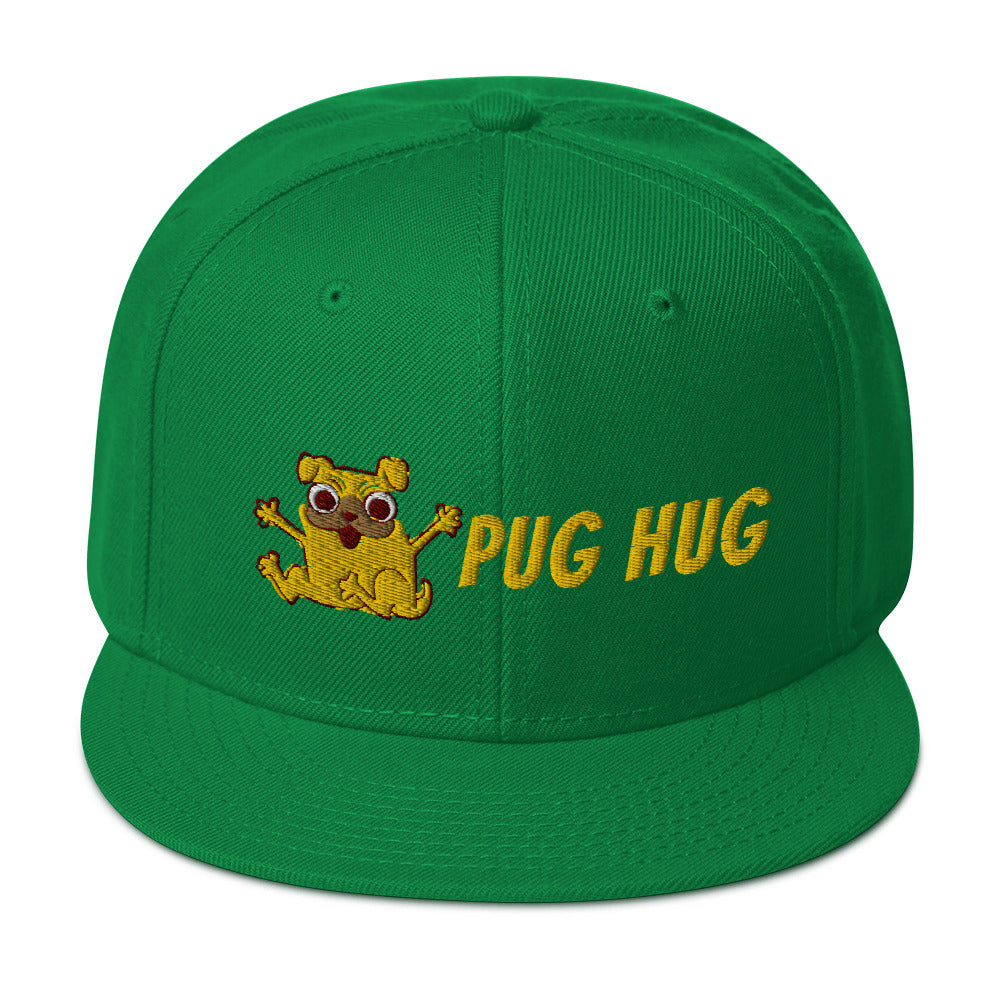 Pug Hug Snapback Hat-snapback hat-PureDesignTees