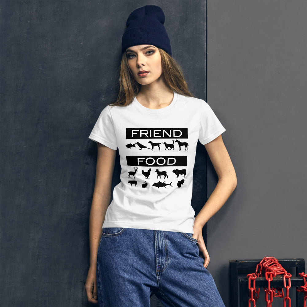 Friend or Food Women's short sleeve t-shirt-Women's T-Shirt-PureDesignTees