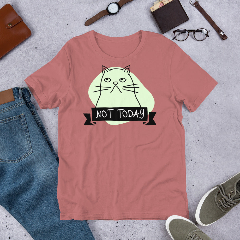 Not Today Grumpy Cat Short-Sleeve Unisex T-Shirt-T-Shirt-PureDesignTees