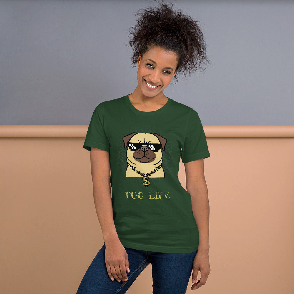 Pug Life Short-Sleeve Unisex T-Shirt-t-shirt-PureDesignTees