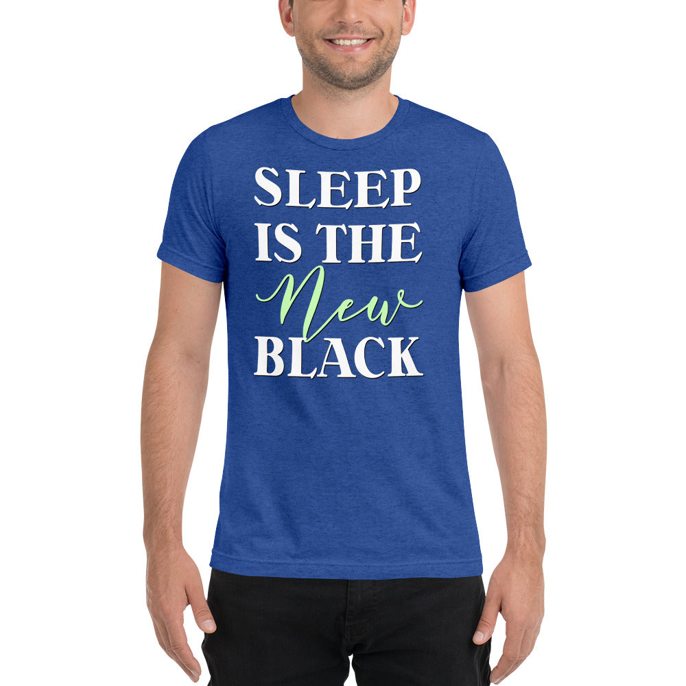 Sleep is the New Black Tri-Blend Short sleeve t-shirt-t-shirt-PureDesignTees