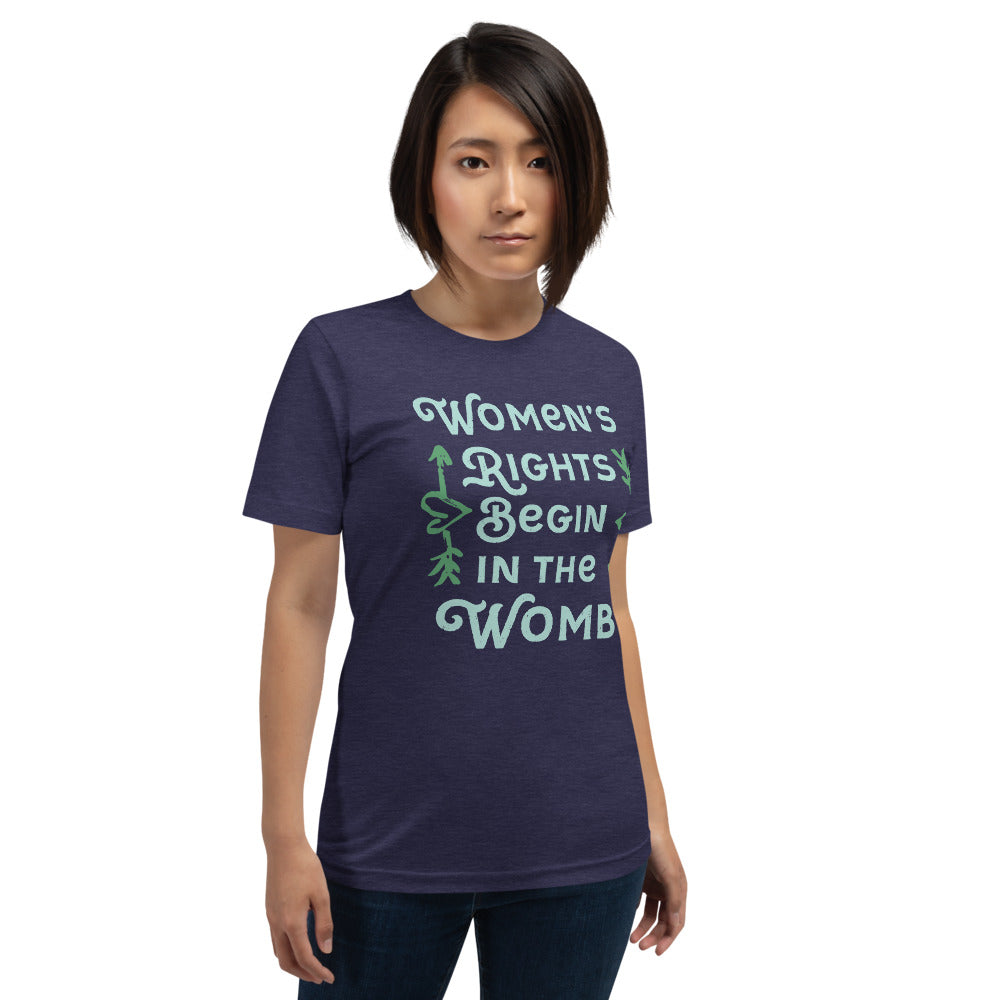 Women's Rights Begin in the Womb Short-Sleeve Unisex T-Shirt-T-Shirt-PureDesignTees