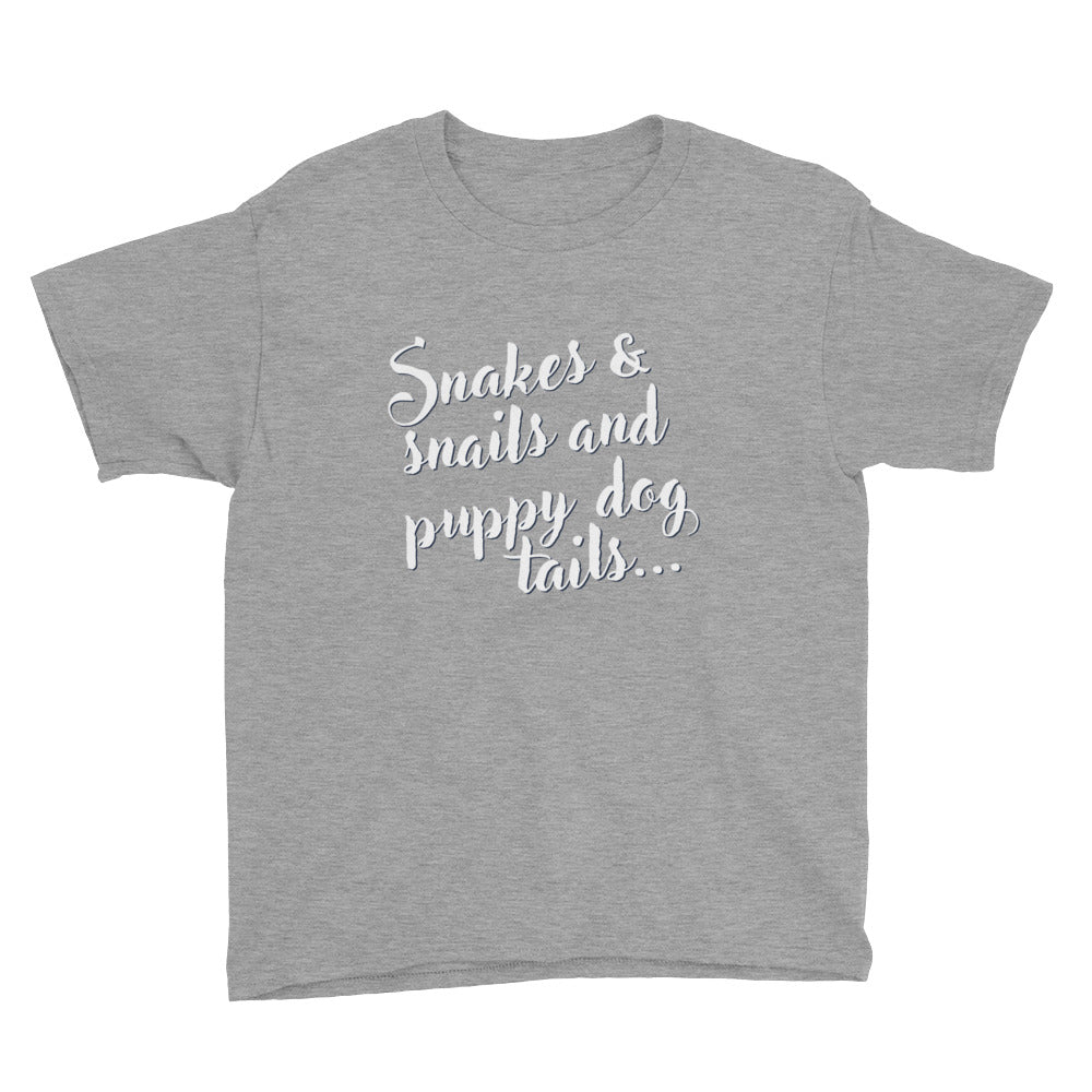 Snakes and Snails and Puppy Dog Tails Youth Short Sleeve T-Shirt-T-shirt-PureDesignTees
