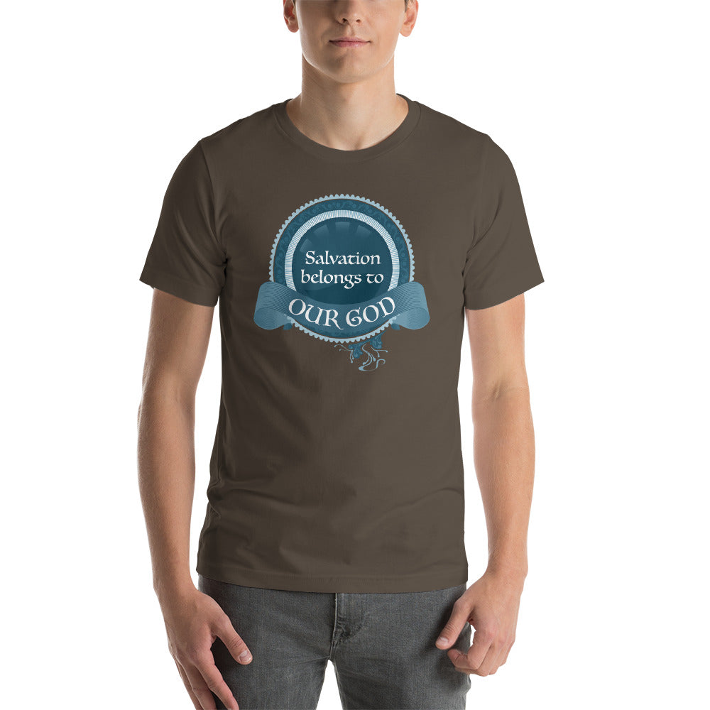Salvation Belongs to Our God Short-Sleeve Unisex T-Shirt-T-shirt-PureDesignTees