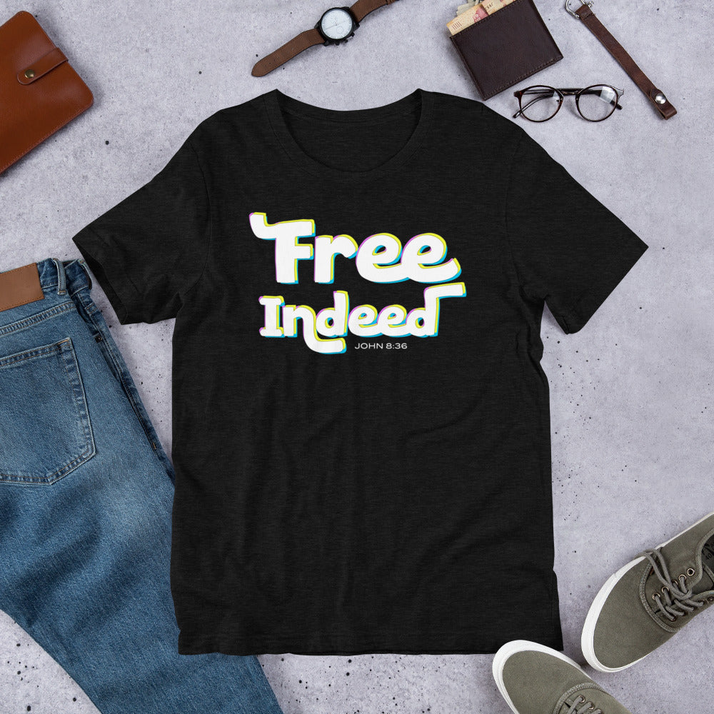Free Indeed John 8:36 Short-Sleeve Unisex T-Shirt-T-Shirt-PureDesignTees
