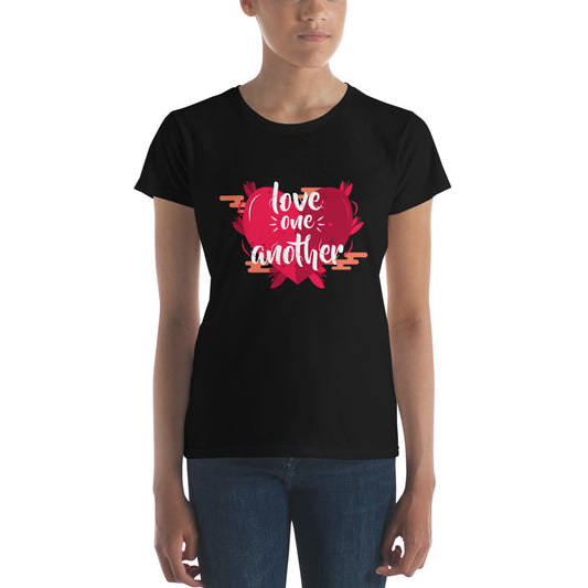 Love One Another Women's short sleeve t-shirt-T-Shirt-PureDesignTees