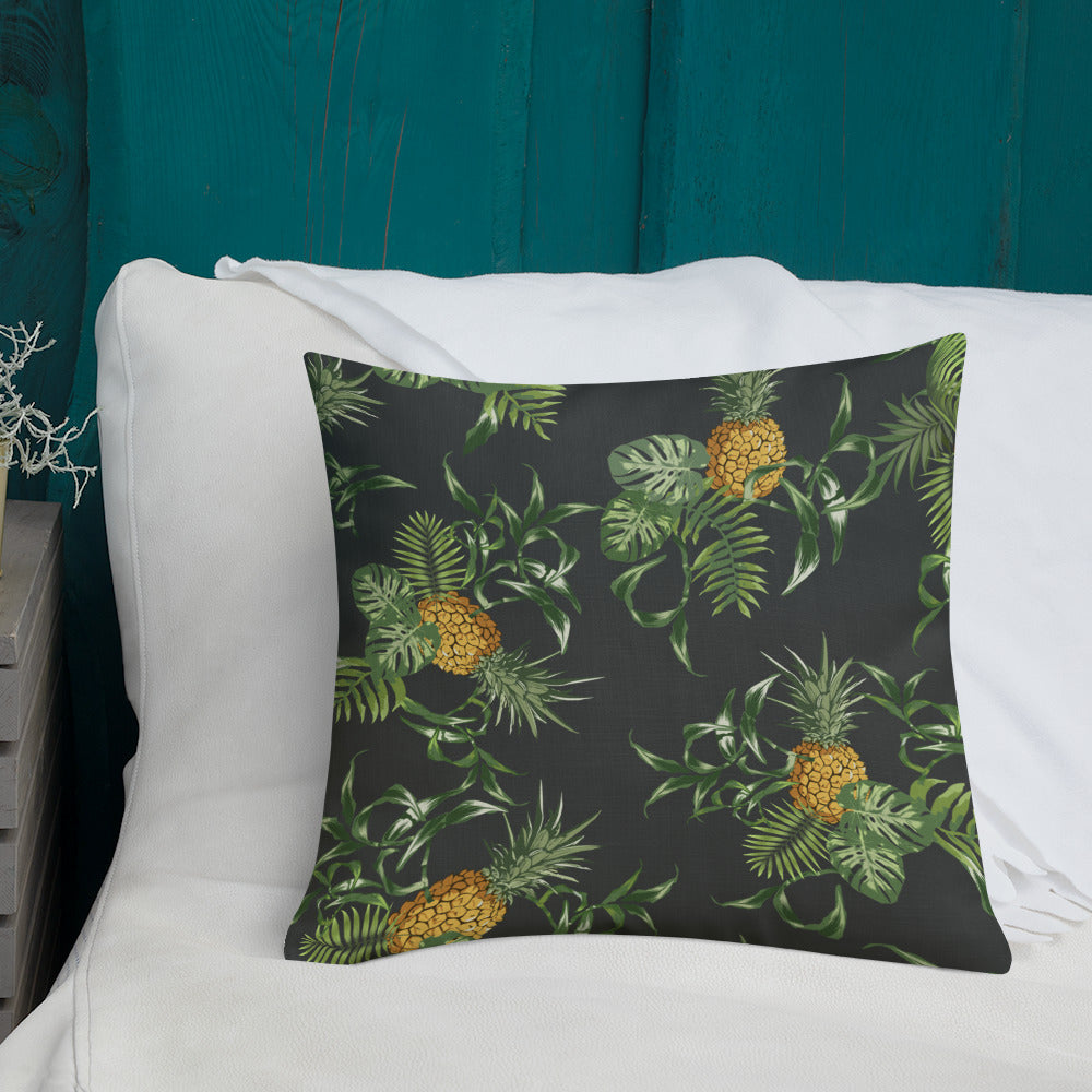 Pineapple Pattern Premium Pillow-Premium Throw Pillow-PureDesignTees