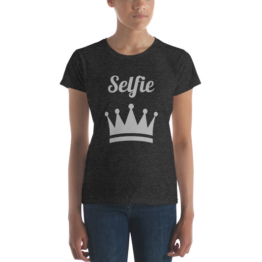 Selfie Crown Women's short sleeve t-shirt-t-shirt-PureDesignTees