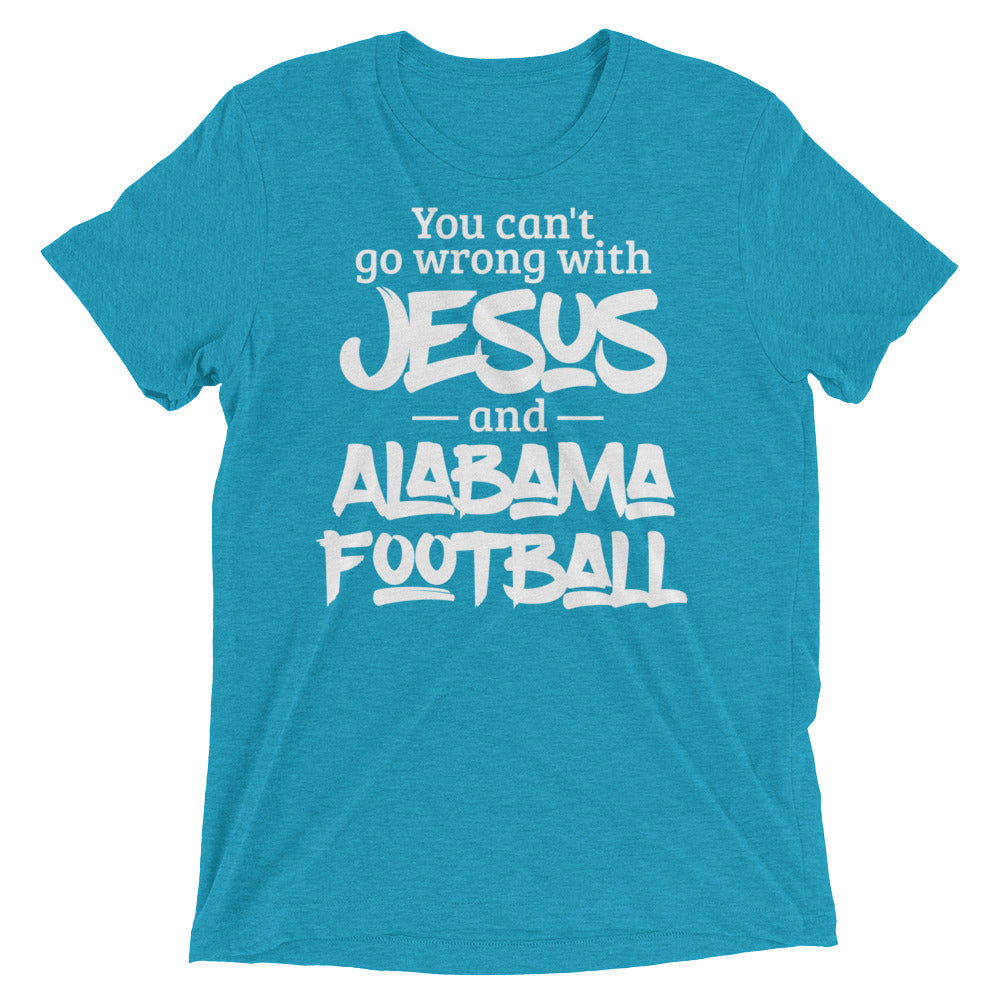 You Can't Go Wrong with Jesus and Alabama Short sleeve t-shirt-T-Shirt-PureDesignTees