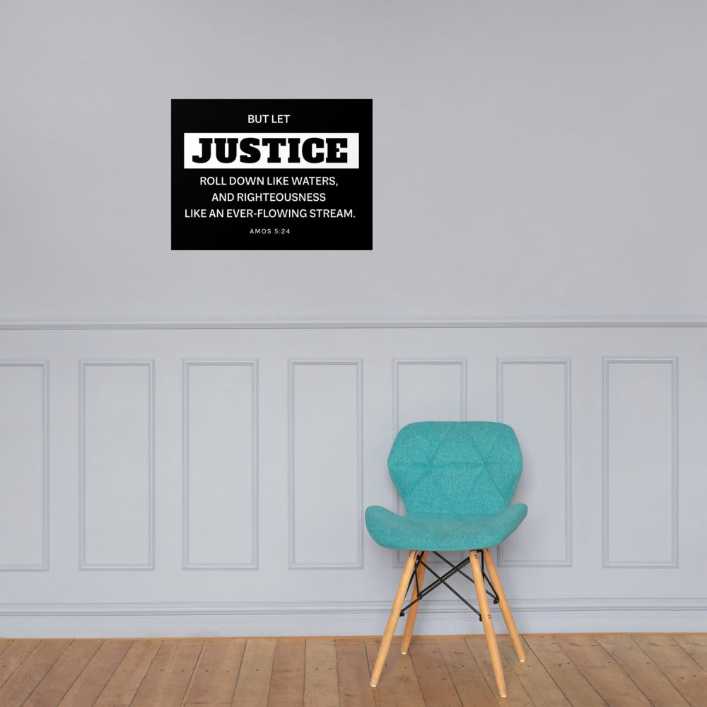 Let Justice Roll Down Poster-wall art-PureDesignTees