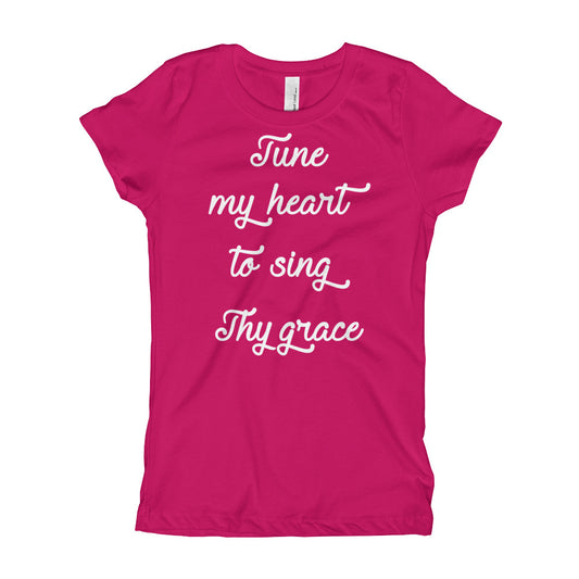 Tune My Heart Girl's T-Shirt-T-Shirt-PureDesignTees