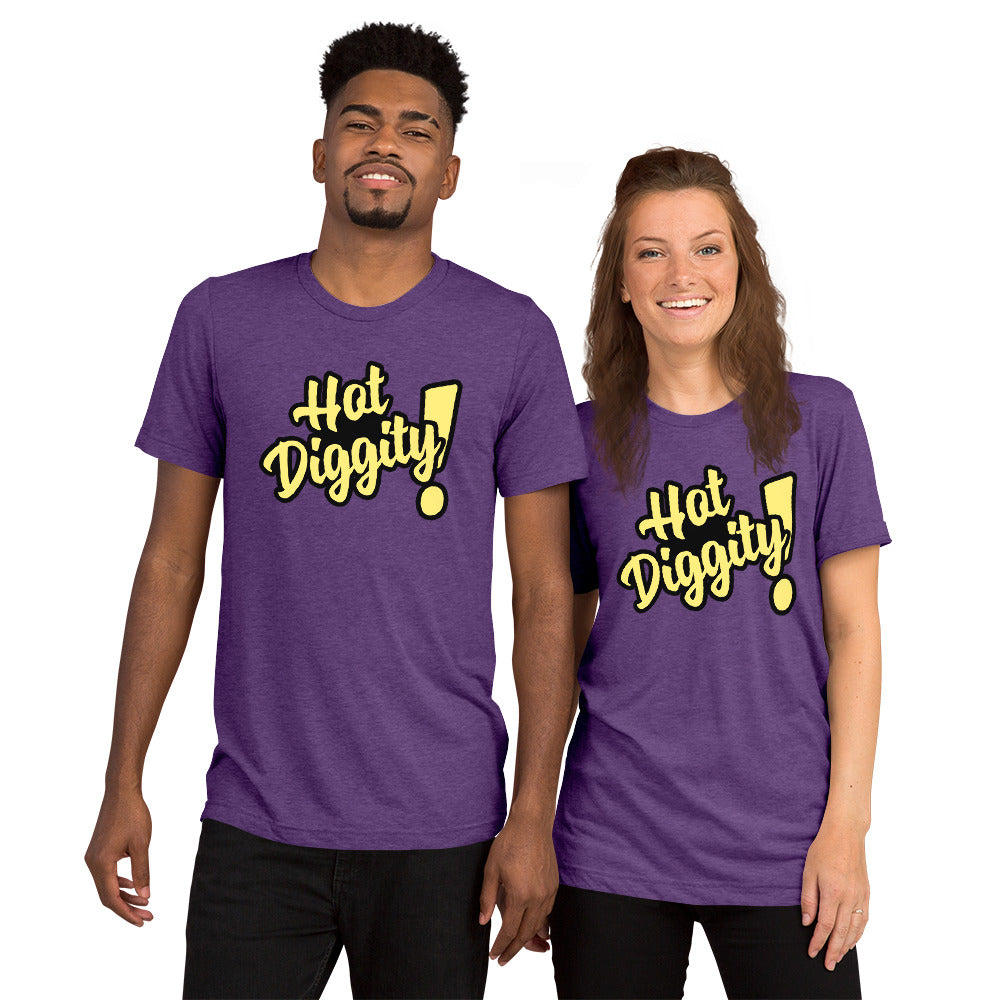 Hot Diggity! Short sleeve t-shirt-Tri-Blend T-shirt-PureDesignTees