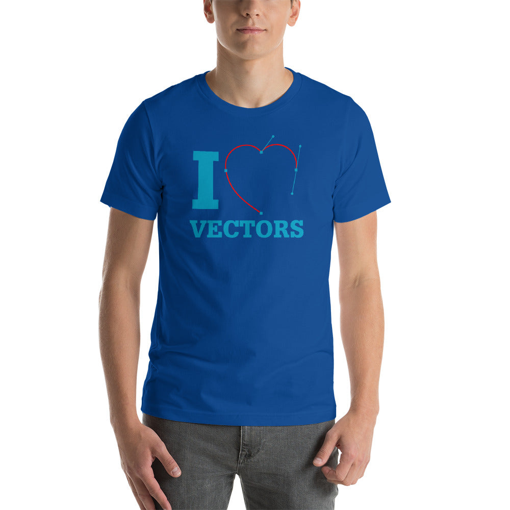 I Heart Vectors Short-Sleeve Unisex T-Shirt-t-shirt-PureDesignTees