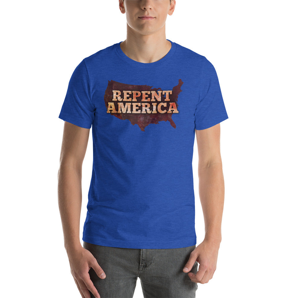 Repent America Short-Sleeve Unisex T-Shirt-t-shirt-PureDesignTees