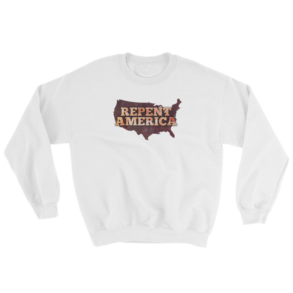 Repent America Sweatshirt-Sweatshirt-PureDesignTees
