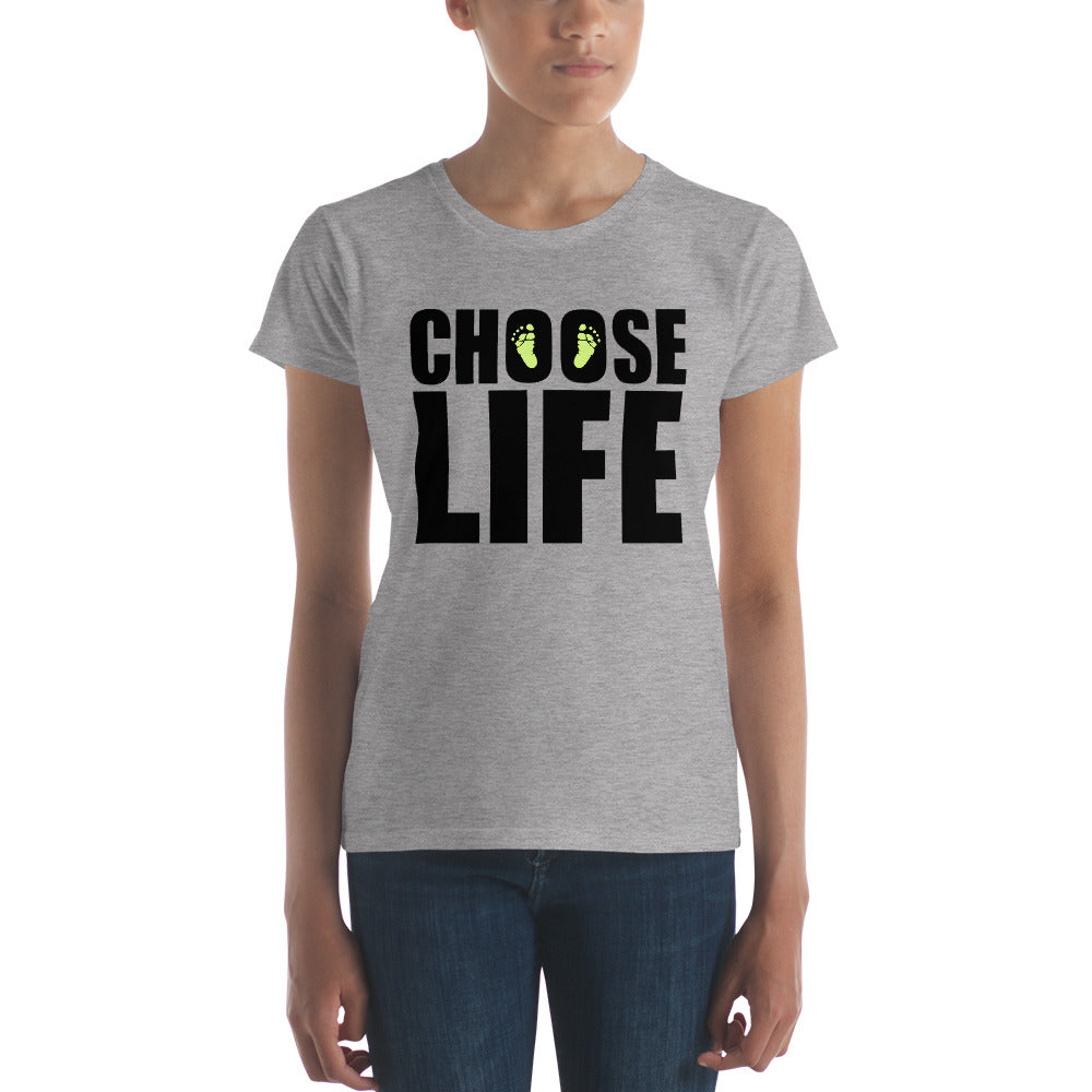 Choose Life Women's short sleeve t-shirt-T-Shirts-PureDesignTees