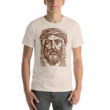 Load image into Gallery viewer, Jesus Crown of Thorns Portrait Short-Sleeve Unisex T-Shirt-t-shirt-PureDesignTees